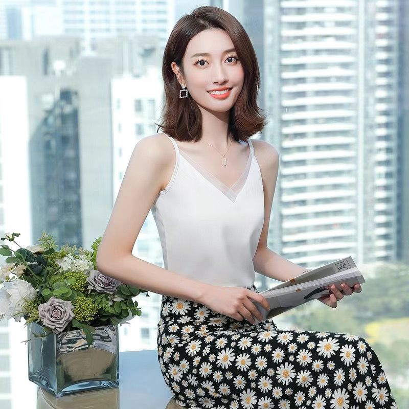 Women Formal Office Wear Tops - Nowa, elegancka bluzka z lodowego jedwabiu