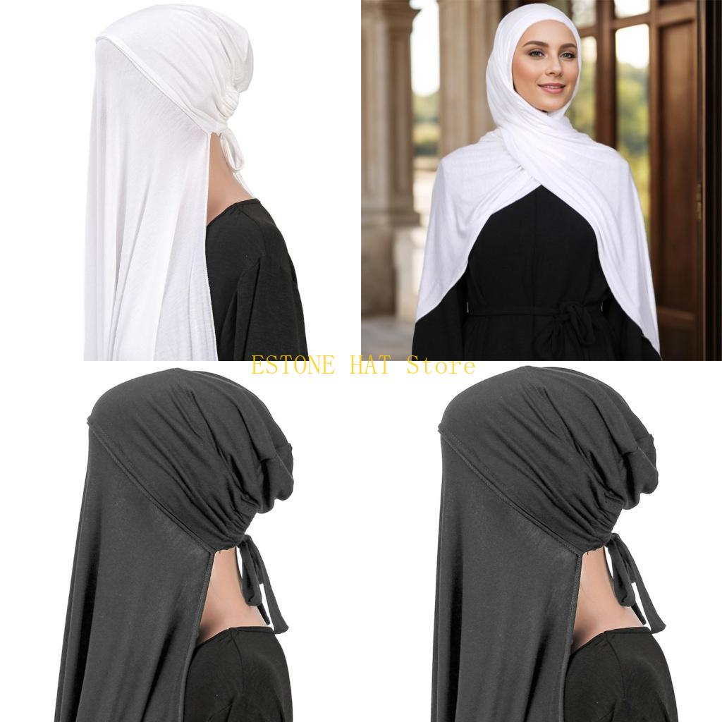Women Formal Wear Hijab - 49MF Oddychająca chusta poliestrowa z hidżabem