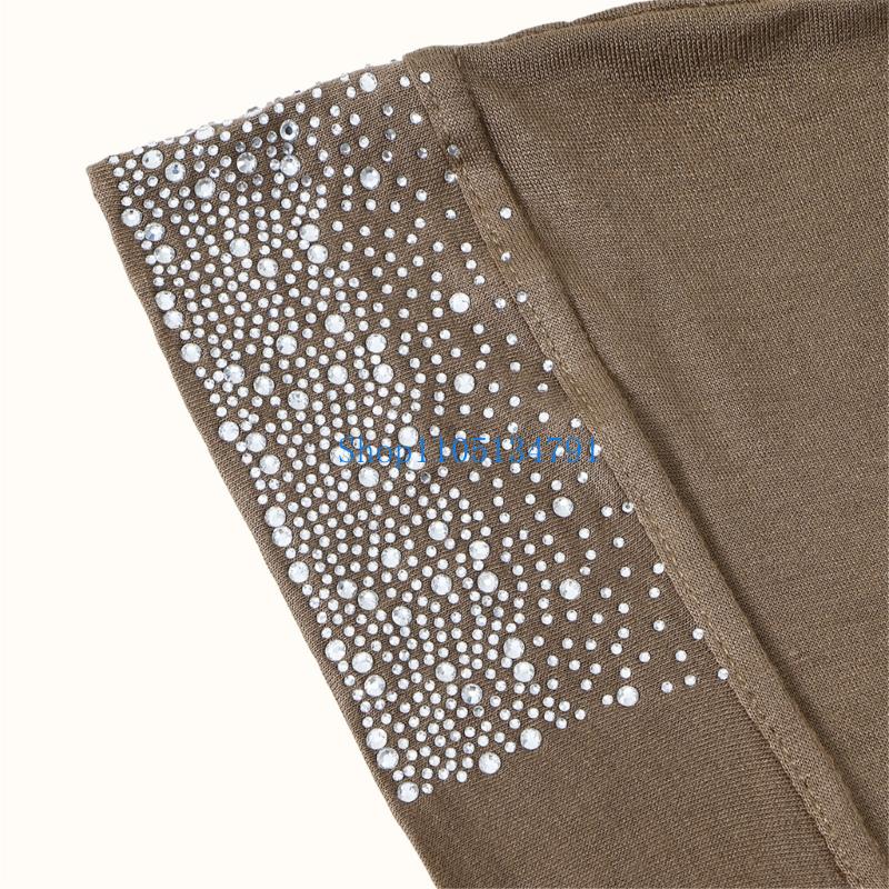 Women Formal Wear Hijab - 98 Eleganckie cyrkonie Dekory Chustka na