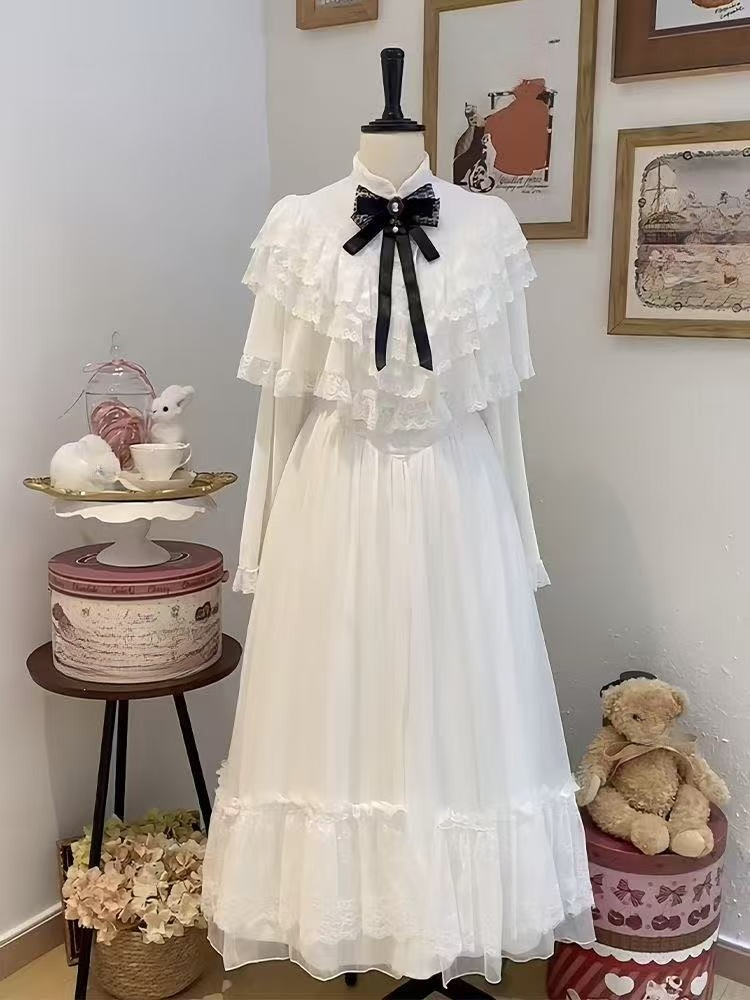 Formal Wear Women Us - Japońska sukienka maxi z krótkim rękawem,