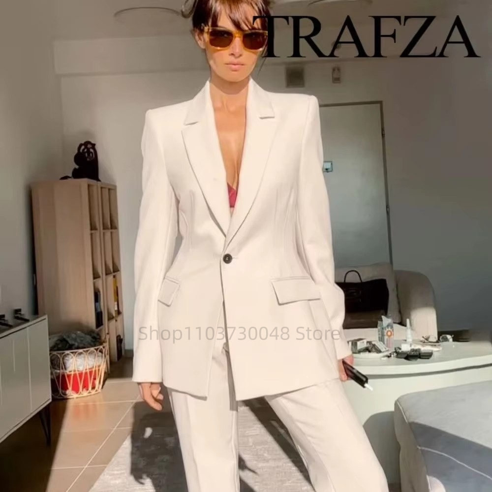 Women'S Formal Wear Suits - Damski garnitur biurowy: marynarka i spodnie,