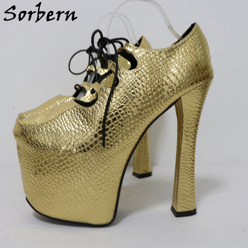 Sorbern Złote Krokodylki 20Cm  – Pump Heel Block recenzja i cena