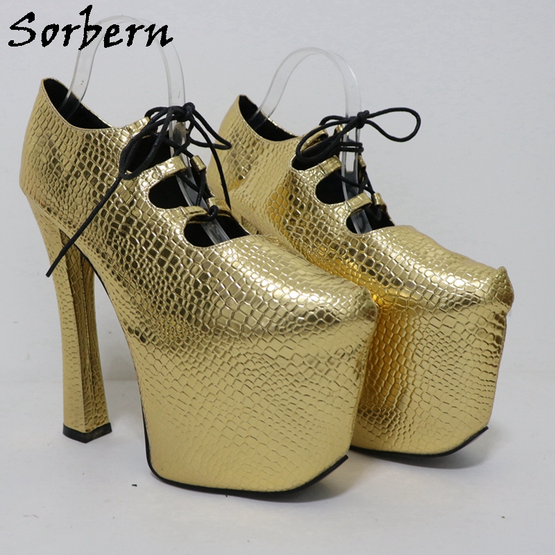 Sorbern Złote Krokodylki 20Cm  – Pump Heel Block recenzja i cena