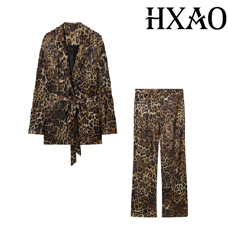 Zestawy spodni HXAO Leopard, 2 – Women'S Formal Wear Suits recenzja i cena