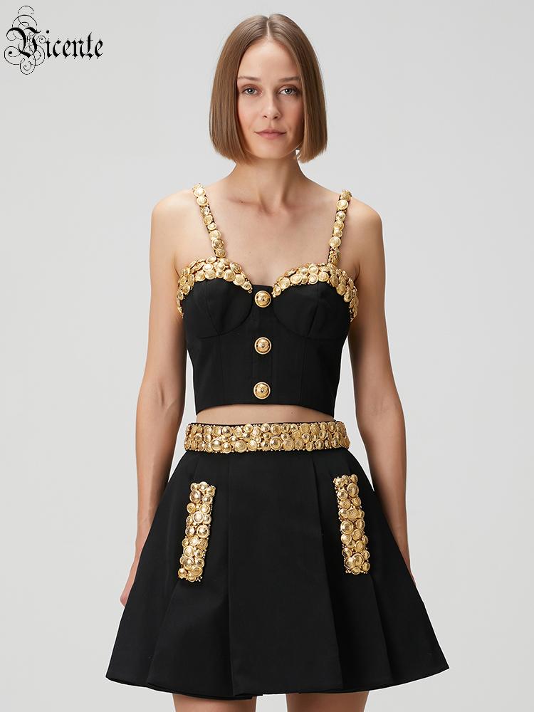 Czarny dwuczęściowy zestaw VC: – Women'S Holiday Formal Wear recenzja i cena