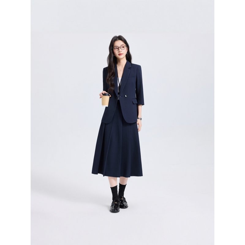 Granatowy damski komplet garni – Women Formal Wear Shirts recenzja i cena