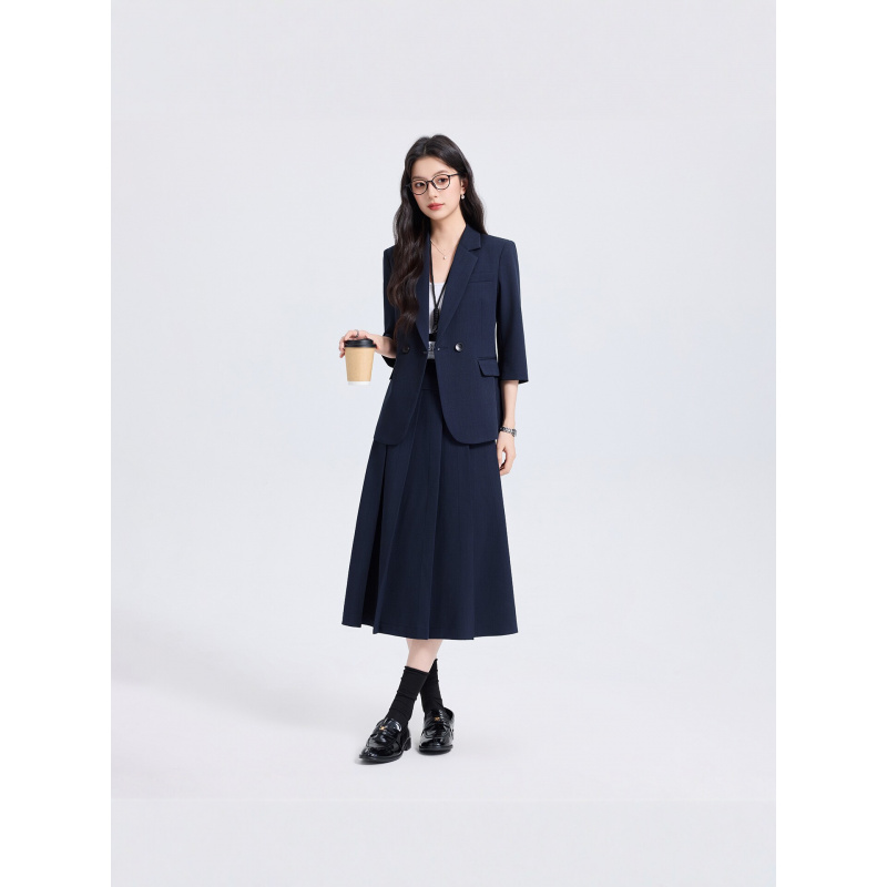 Granatowy damski komplet garni – Women Formal Wear Shirts recenzja i cena
