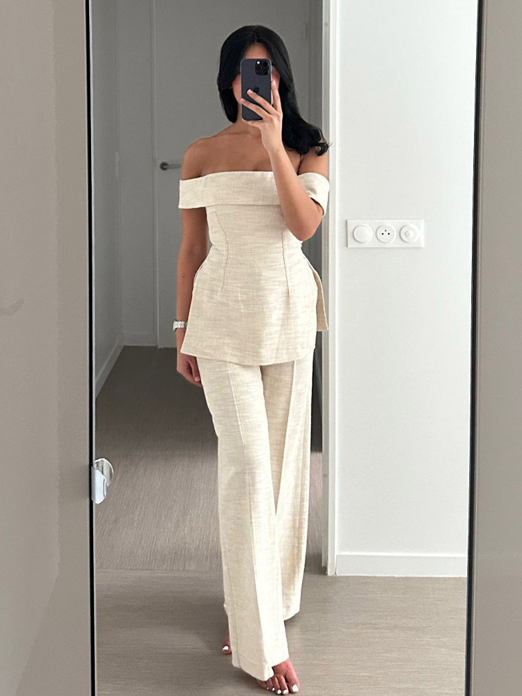 Damski komplet: luźne spodnie  – Women'S Formal Wear Pants recenzja i cena