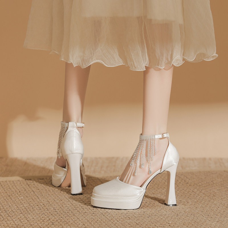 Damskie buty ślubne Mary Jane  – Pump Heel Block recenzja i cena