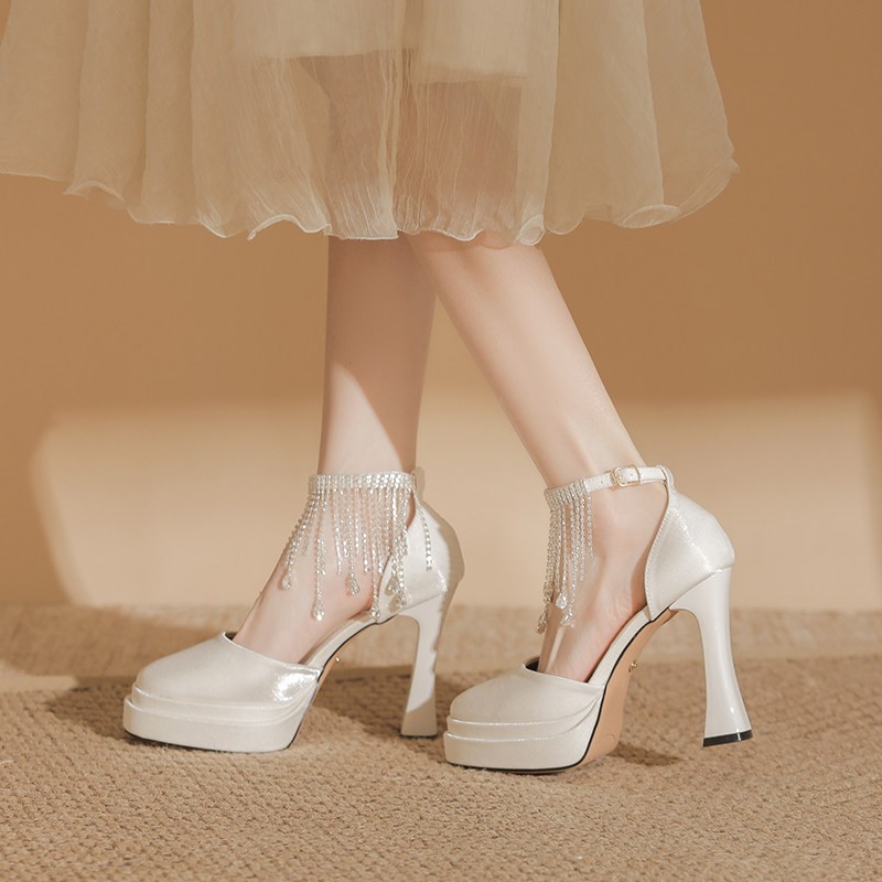 Damskie buty ślubne Mary Jane  – Pump Heel Block recenzja i cena