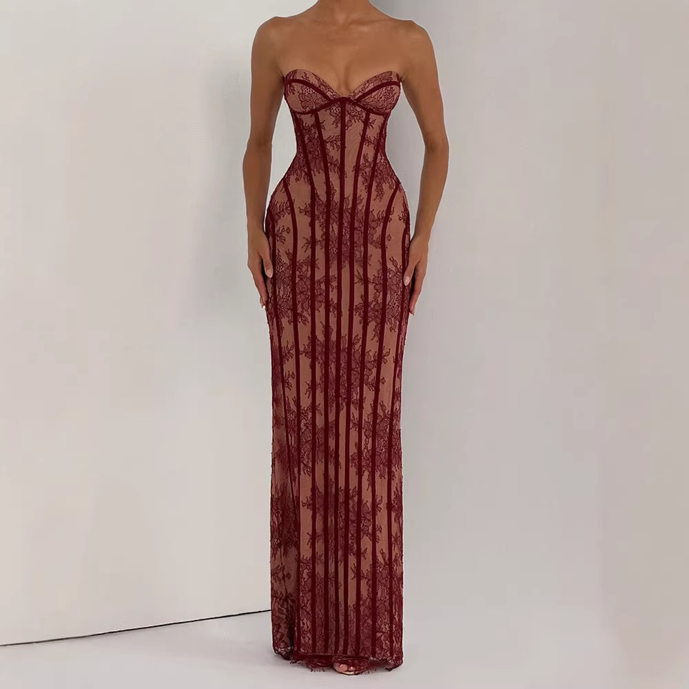 Sukienka maxi bez ramiączek, o – Formal Wear Women Us recenzja i cena